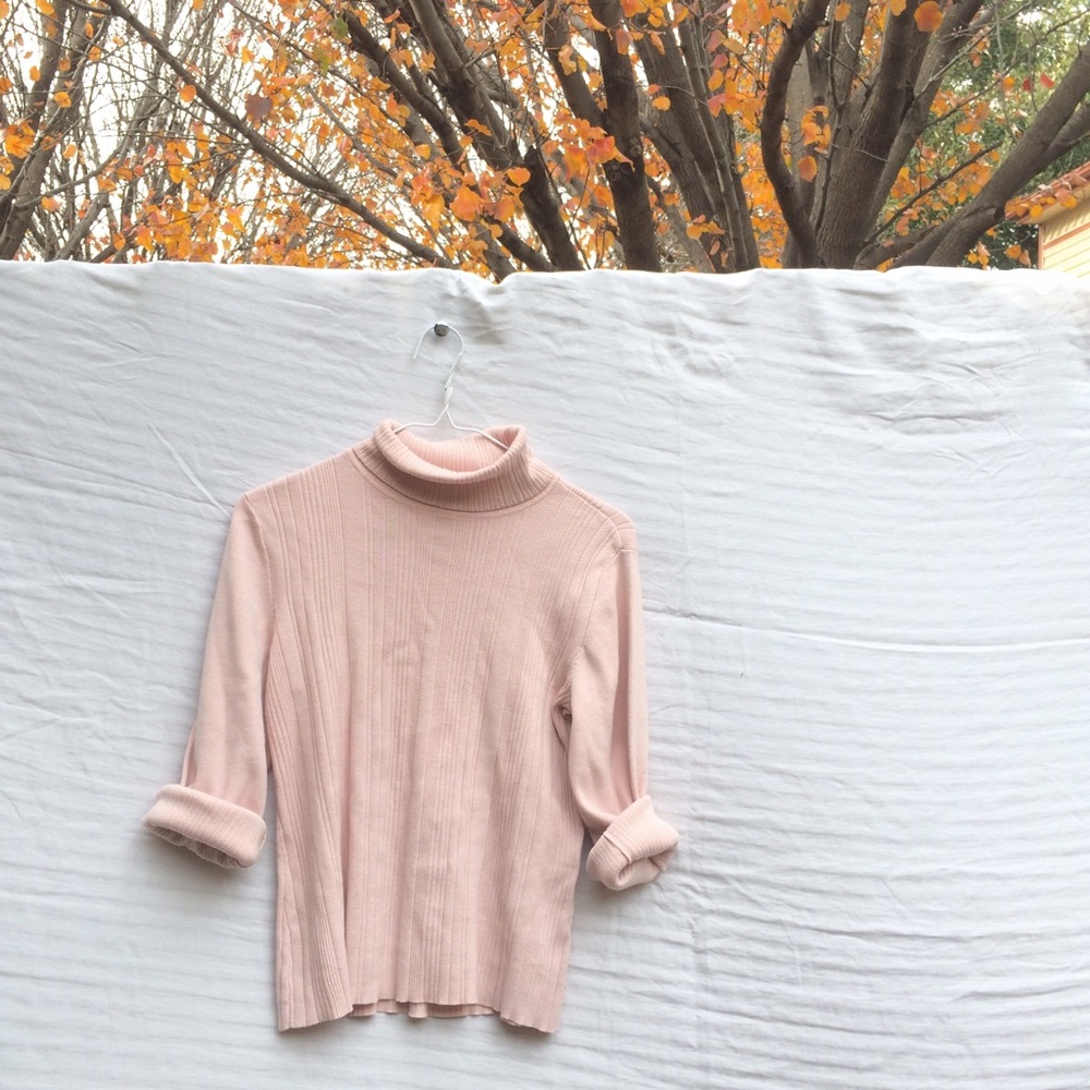 J. Jill Pale Pink Turtleneck
